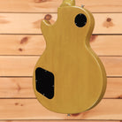 Gibson Les Paul Special electric guitar TV Yellow finish showing mahogany back with control cavity and electronics cover plat