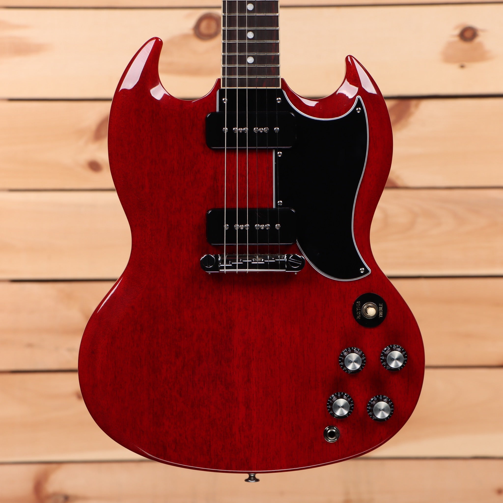 Gibson SG Special vintage cherry electric guitar with dual humbuckers and black pickguard