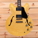 Gibson ES-335 semi-hollow electric guitar Figured Antique Natural with dual humbuckers and f-holes