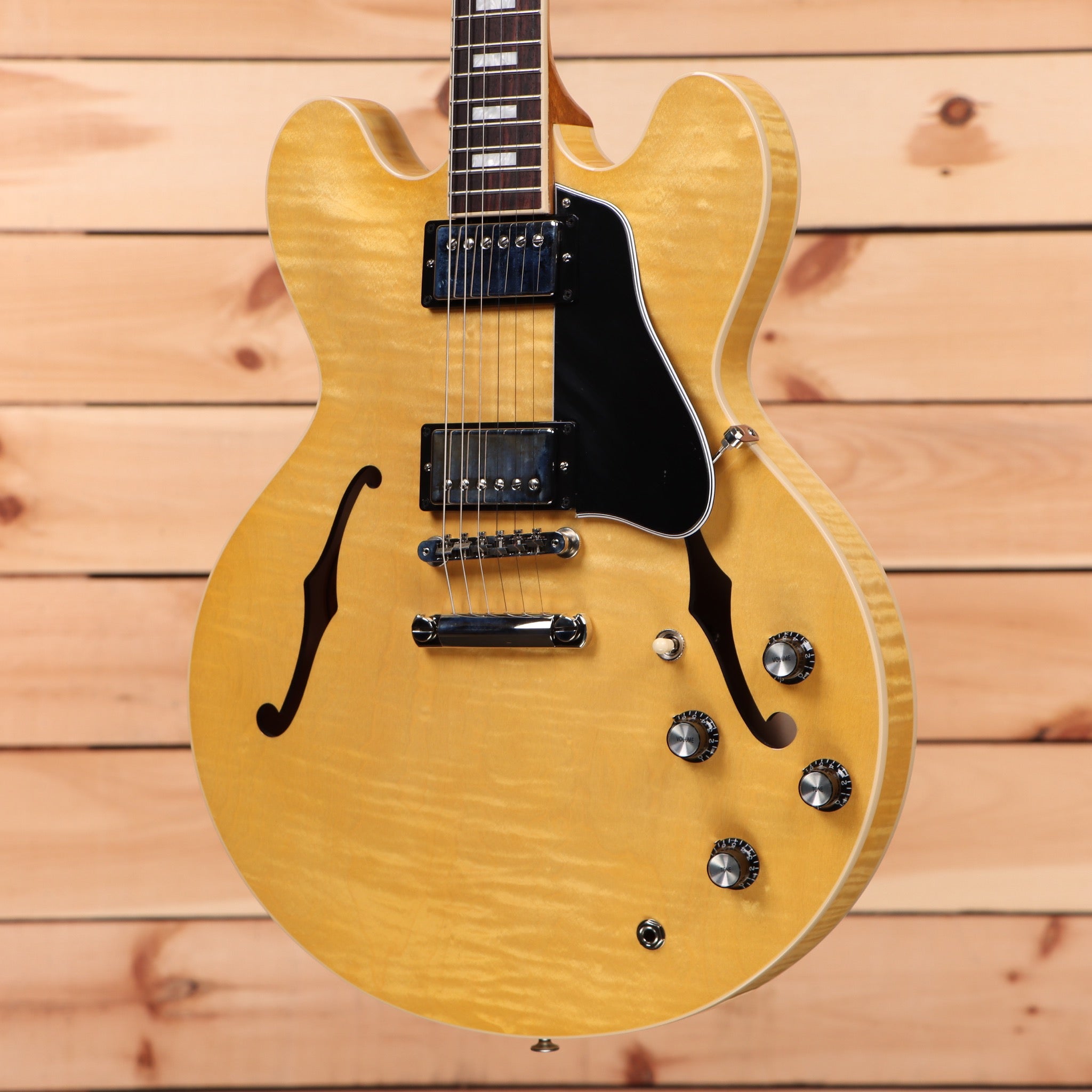 Gibson ES-335 semi-hollow body electric guitar Figured Antique Natural with dual humbuckers