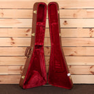 Gibson Flying V 80s electric guitar Ebony with red velvet-lined hard case