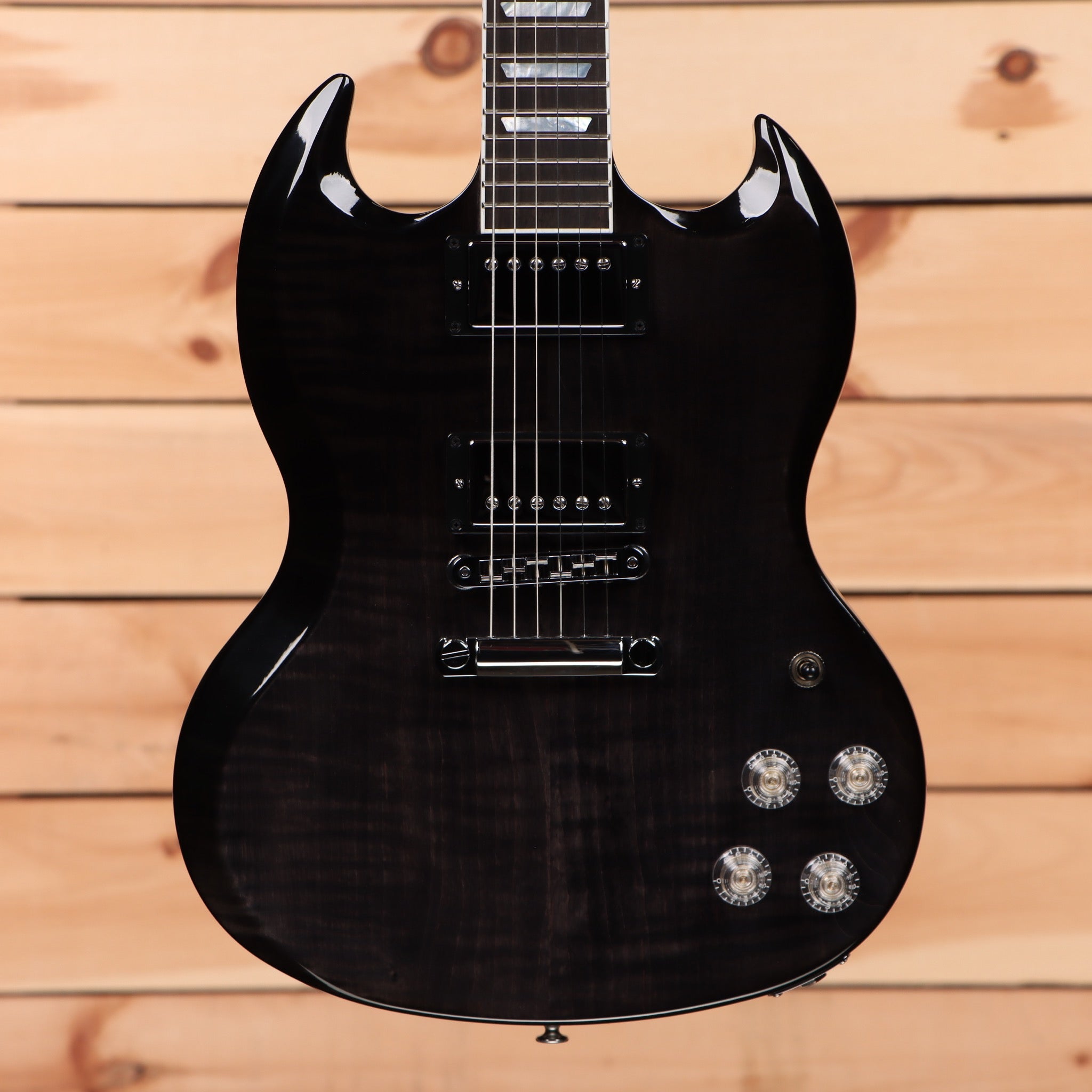 Gibson SG Modern electric guitar trans black fade with dual humbucker pickups