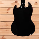 Gibson SG Modern electric guitar Trans Black Fade with dual humbuckers and pointed horns