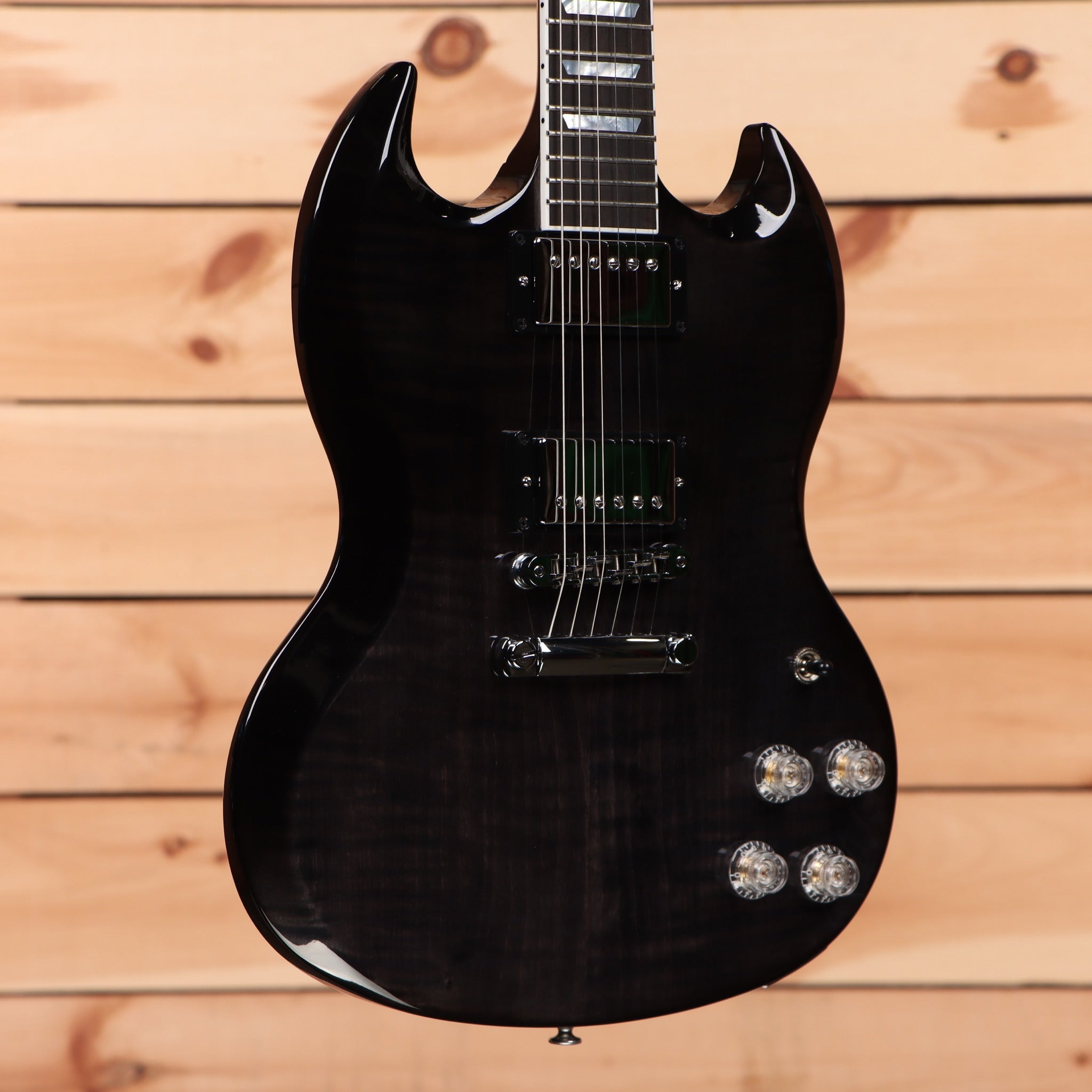 Gibson SG Modern electric guitar Trans Black Fade with dual humbucker pickups