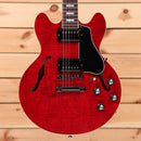 Gibson ES-339 semi-hollow electric guitar Figured 60s Cherry with dual humbuckers and f-holes