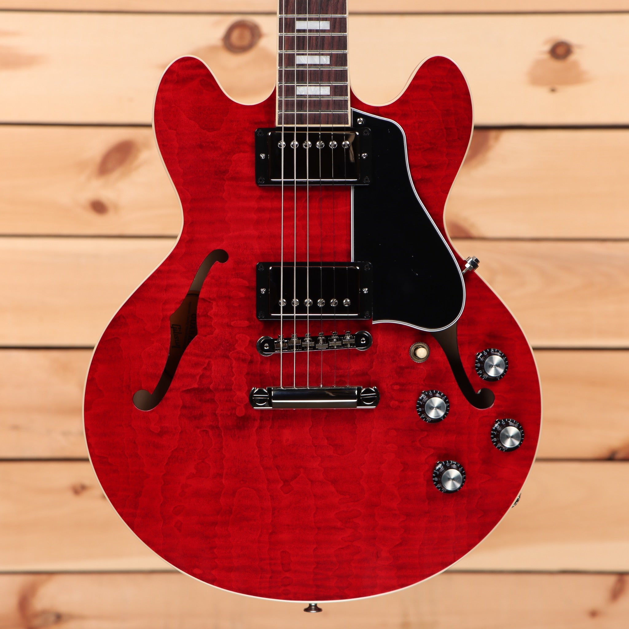 Gibson ES-339 semi-hollow electric guitar Figured 60s Cherry with dual humbuckers and f-holes