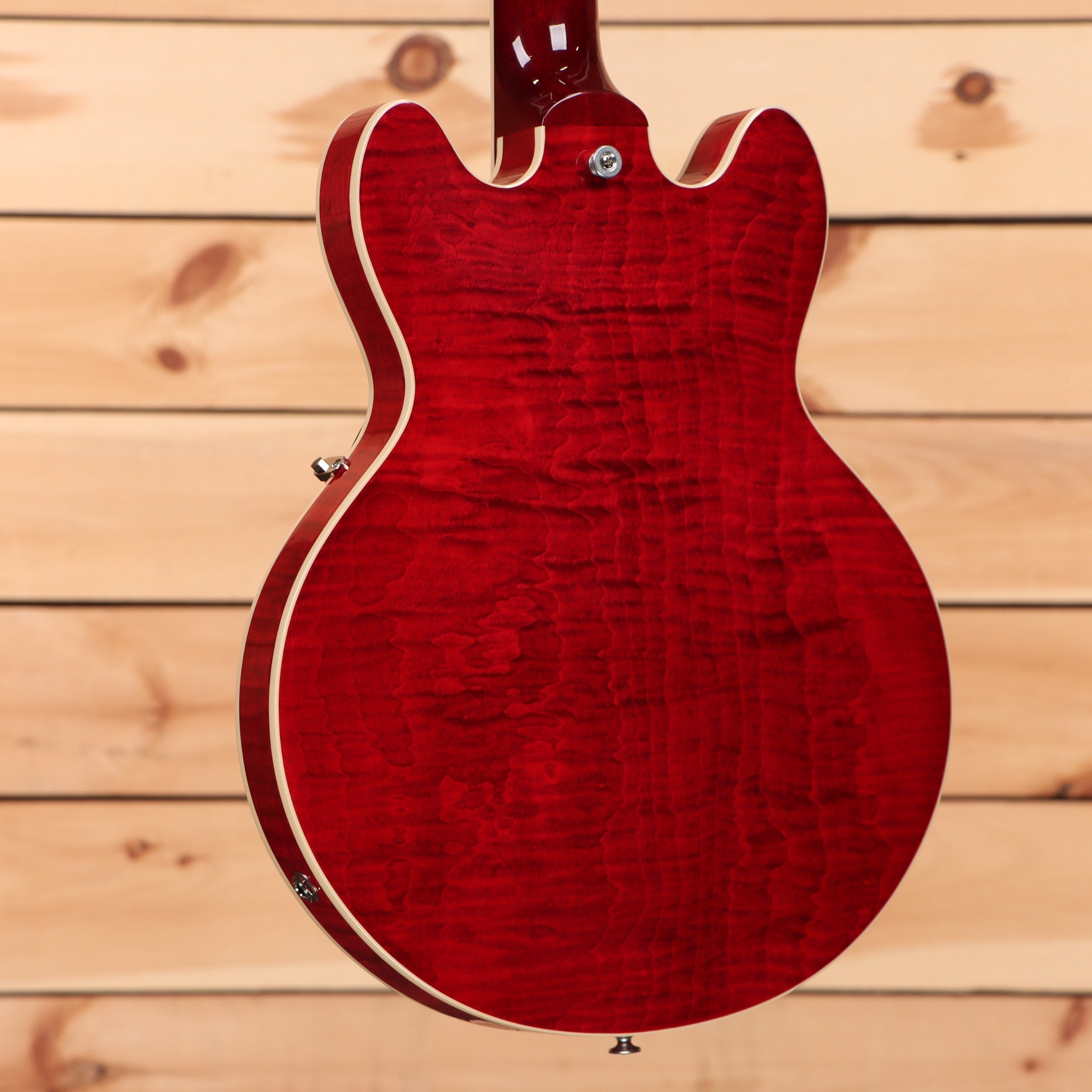 Gibson ES-339 semi-hollow electric guitar 60s Cherry with cream binding and figured maple back