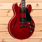 Gibson ES-339 semi-hollow body electric guitar Figured 60s Cherry with black pickguard and dual humbuckers
