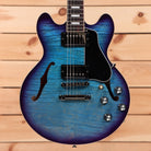 Gibson ES339 semi-hollow electric guitar Blueberry Burst with f-holes and dual humbuckers