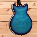 Gibson ES-339 semi-hollow electric guitar Figured Blueberry Burst with maple binding and f-holes