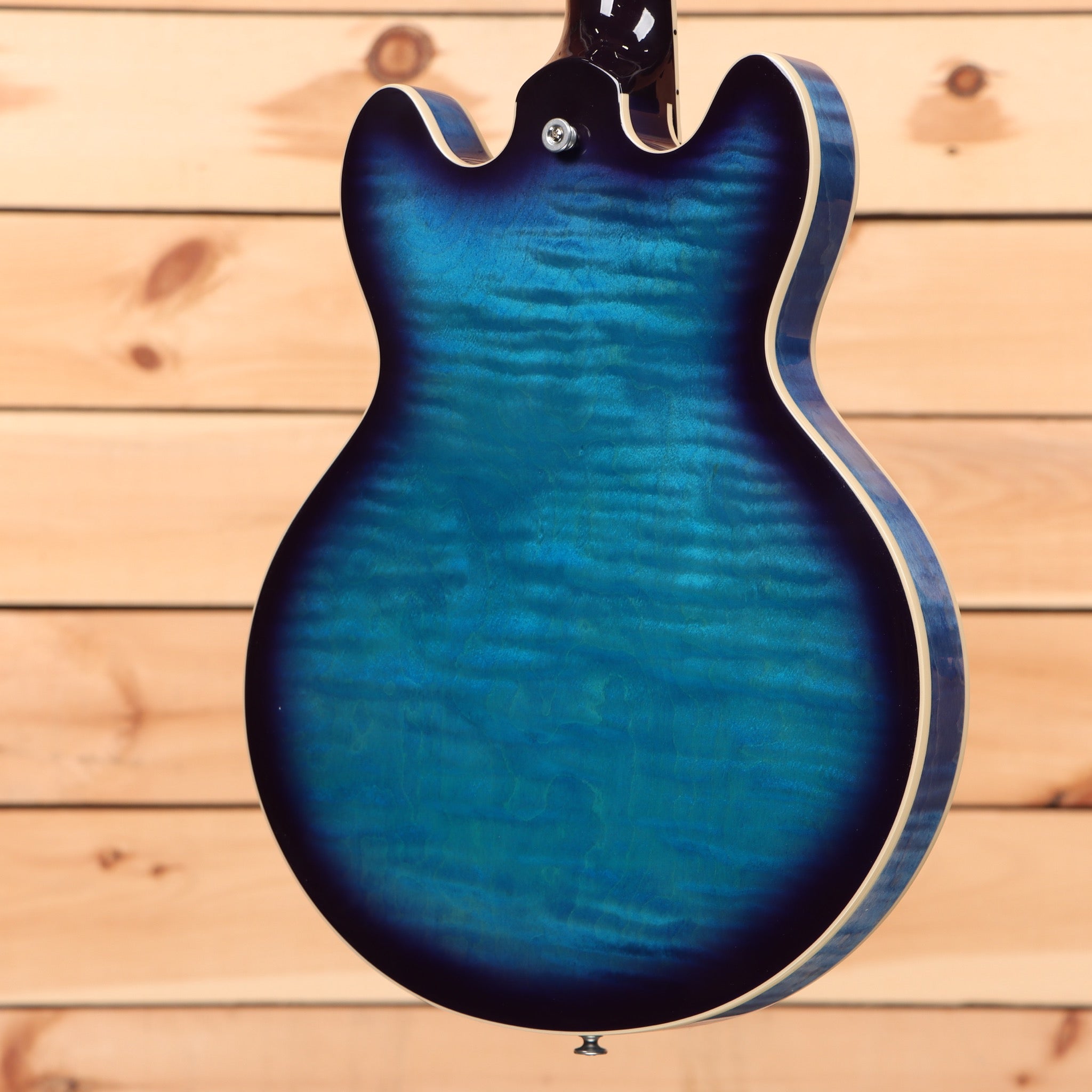 Gibson ES-339 semi-hollow electric guitar Blueberry Burst with cream binding and figured maple top