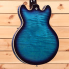 Gibson ES-339 semi-hollow electric guitar Blueberry Burst with figured maple top and white binding