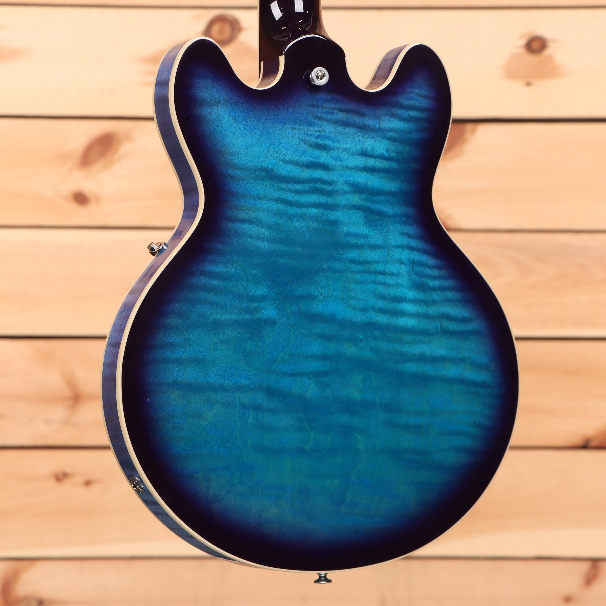 Gibson ES-339 semi-hollow electric guitar Blueberry Burst with figured maple top and white binding