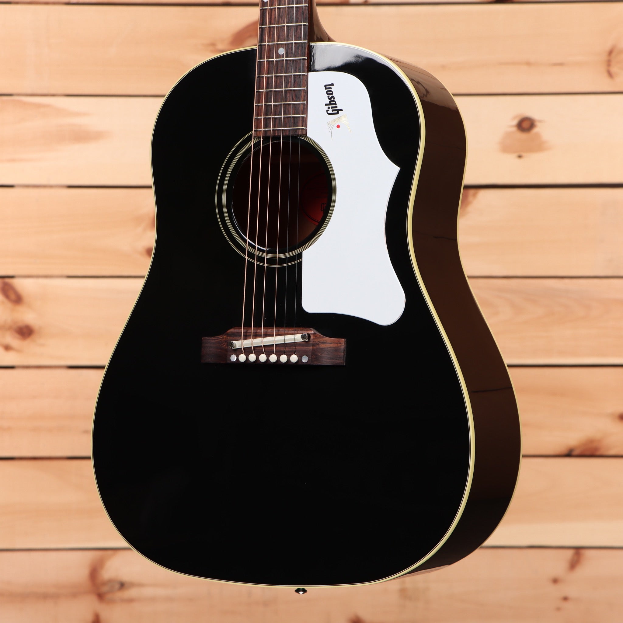 Gibson 60s J45 Original dreadnought acoustic guitar Ebony with white pickguard