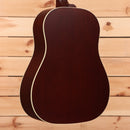Gibson J45 50s acoustic guitar faded sunburst with white binding detail