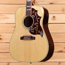 Gibson Hummingbird Original dreadnought acoustic guitar antique natural with burgundy pickguard floral inlay