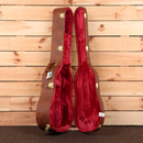 Gibson Hummingbird Original acoustic guitar Heritage Cherry Sunburst with brown leather case and red velvet interior