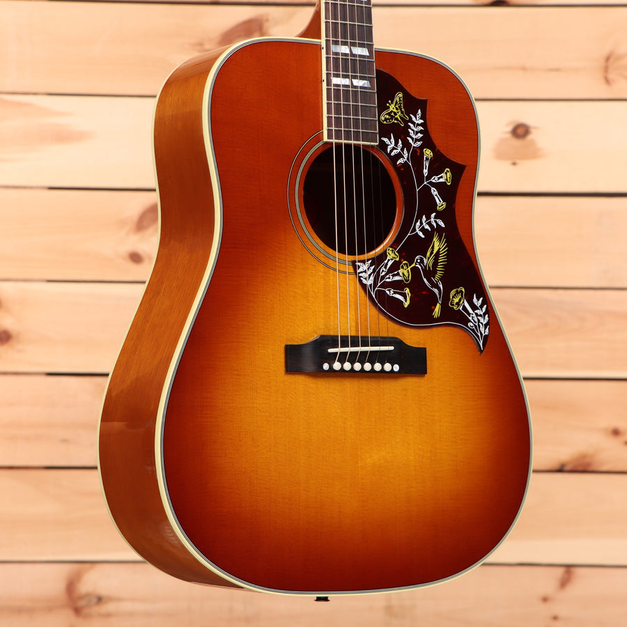 Gibson Hummingbird Original dreadnought acoustic guitar Heritage Cherry Sunburst with floral pickguard inlay