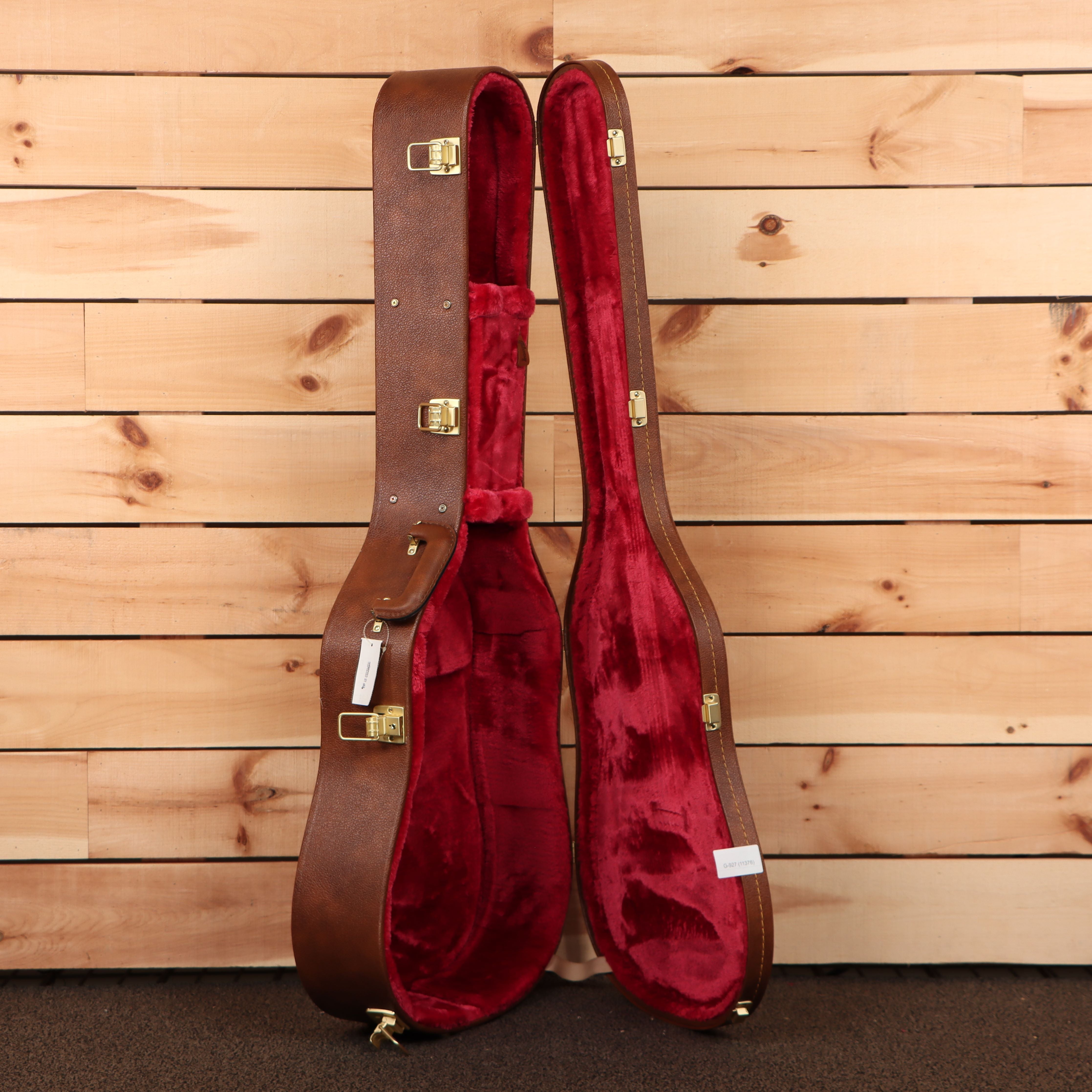 Gibson Hummingbird Original Heritage Cherry Sunburst acoustic guitar with brown leather case and red velvet lining