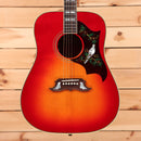Gibson Dove Original acoustic guitar Vintage Cherry Sunburst with hummingbird pickguard inlay