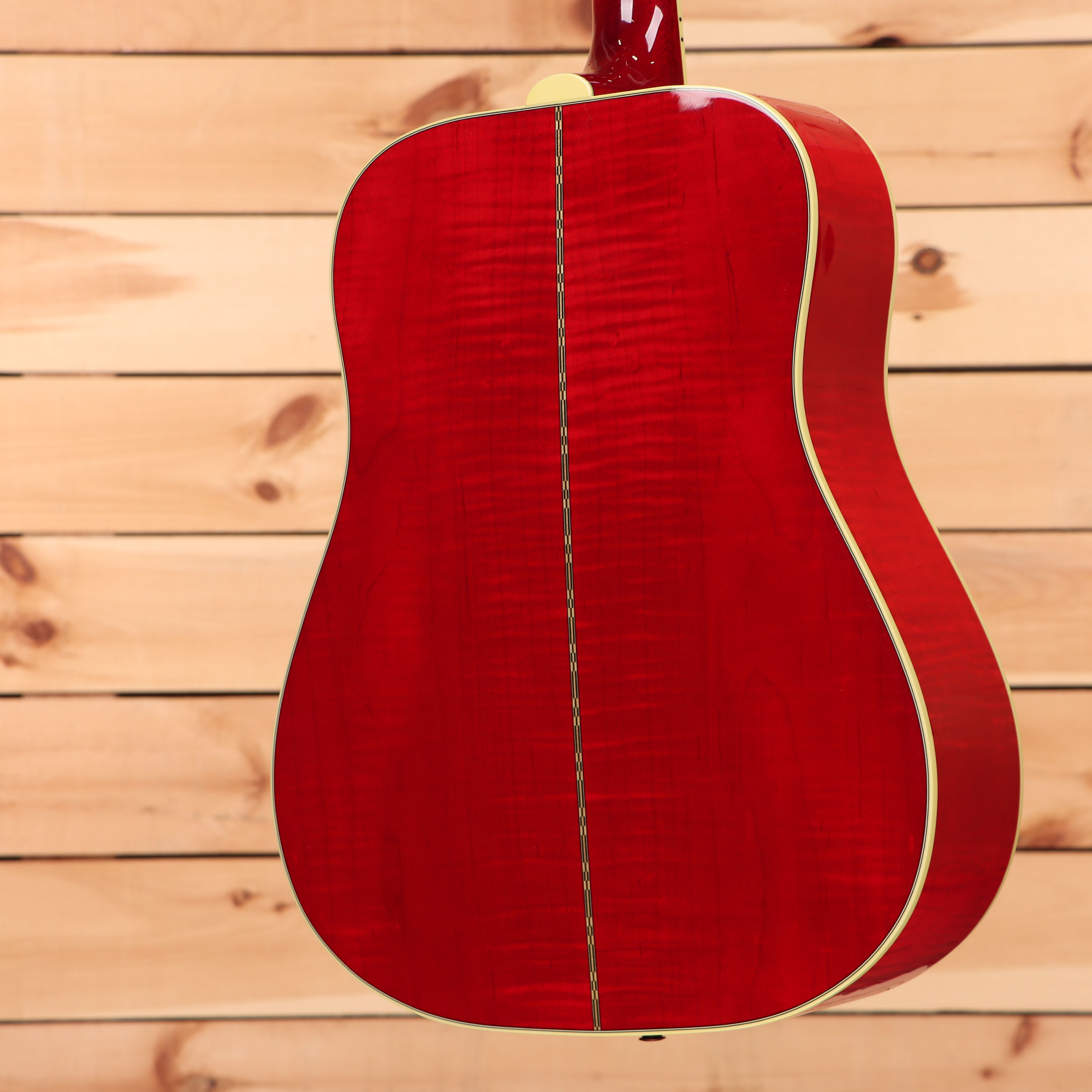Gibson Dove Original acoustic guitar vintage cherry sunburst with dreadnought body and cream binding