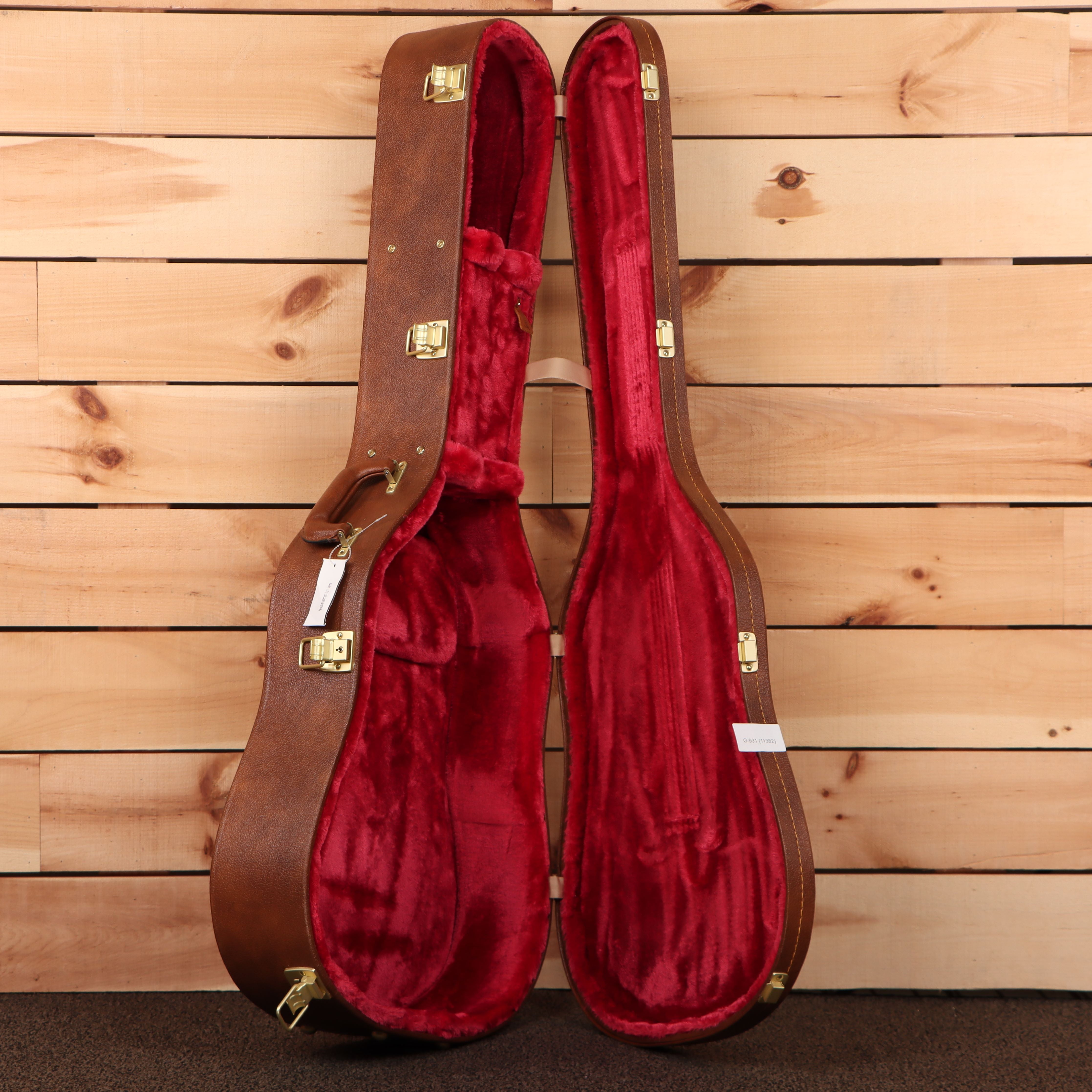 Gibson Dove Original vintage cherry sunburst acoustic guitar case with red velvet interior