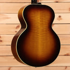 Gibson J185 Original acoustic guitar Vintage Sunburst with flamed maple top and cream binding