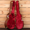 Gibson SJ200 Original jumbo acoustic guitar case antique brown leather with red velvet interior