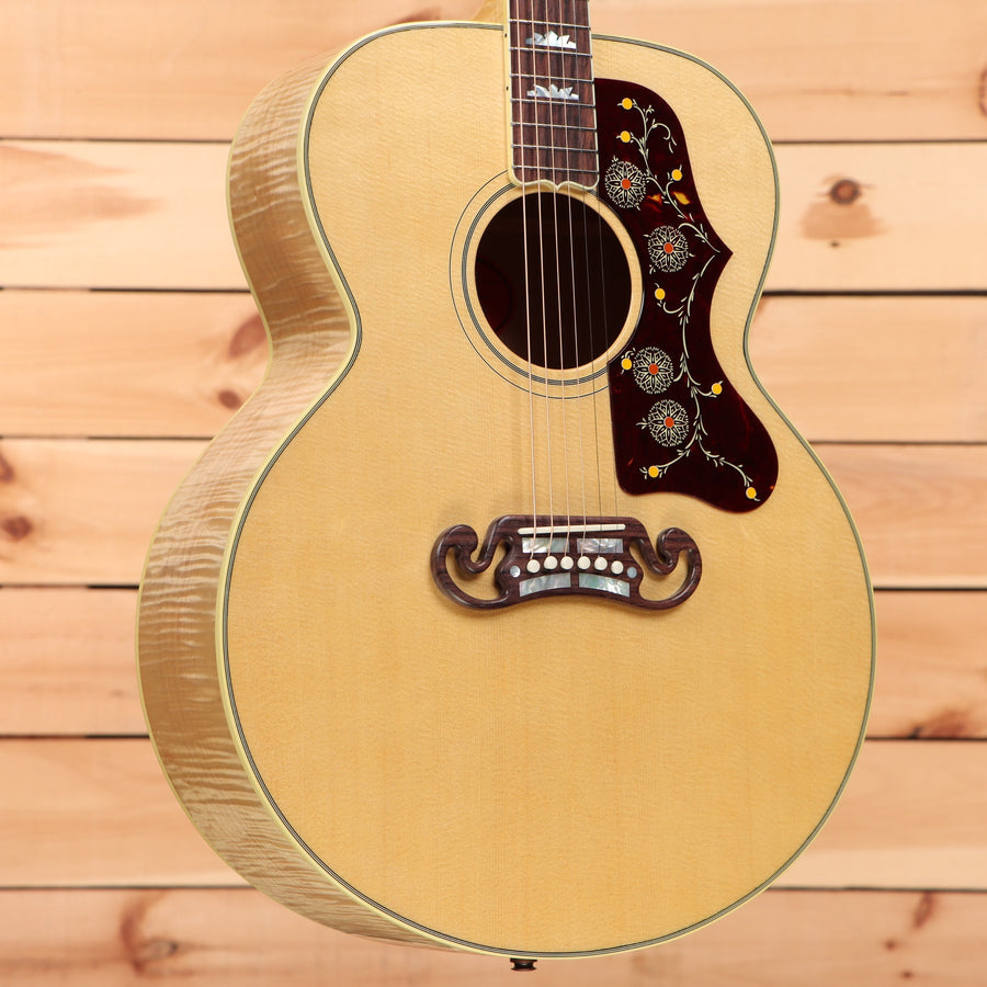 Gibson SJ200 Original jumbo acoustic guitar antique natural with floral pickguard inlay