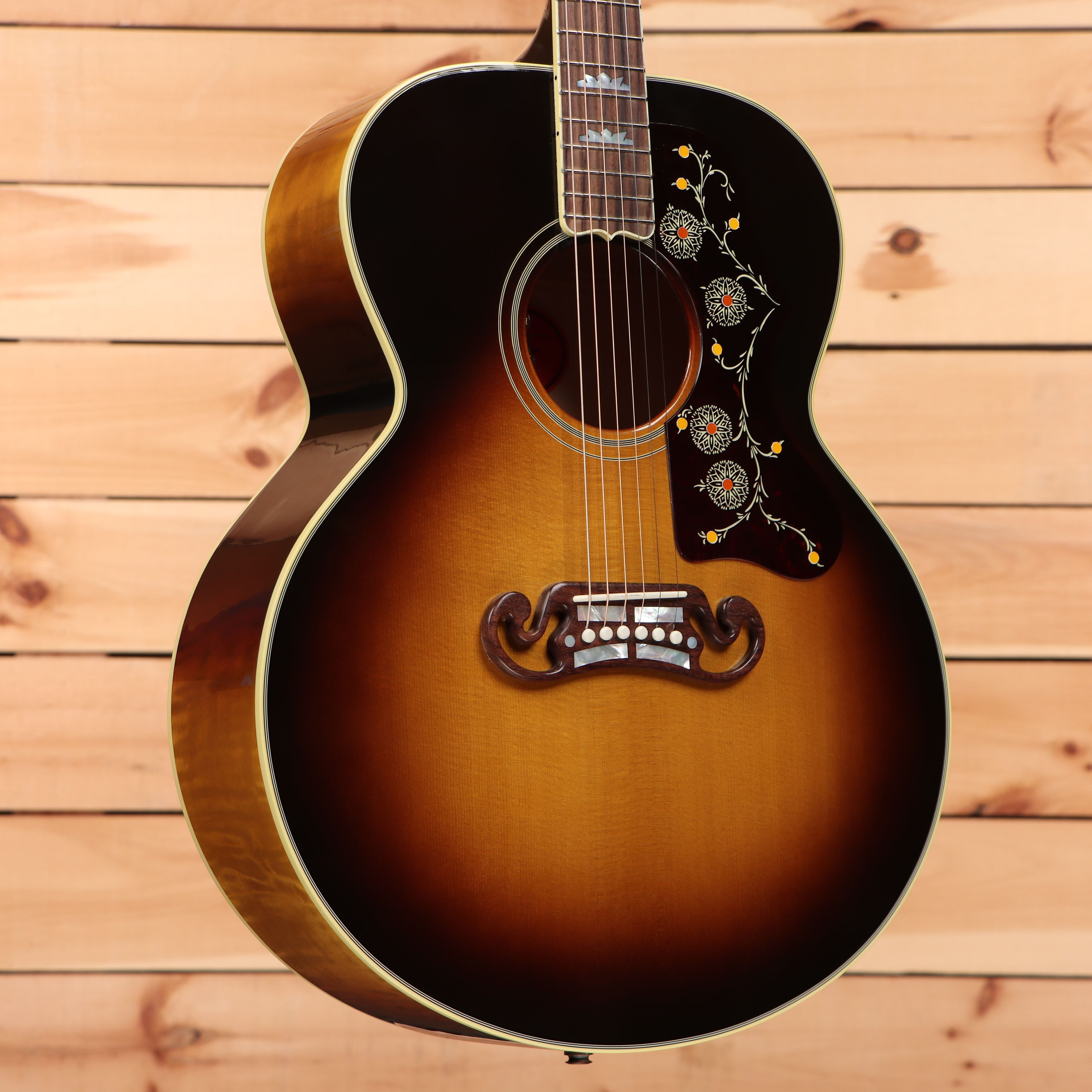 Gibson SJ200 Original acoustic guitar Vintage Sunburst with floral pickguard inlay