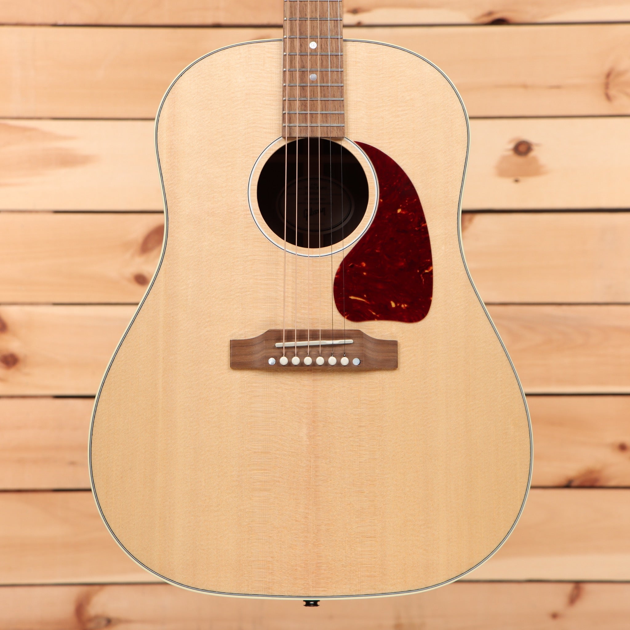 Gibson J45 Studio dreadnought acoustic guitar Walnut Antique Natural with red tortoiseshell pickguard