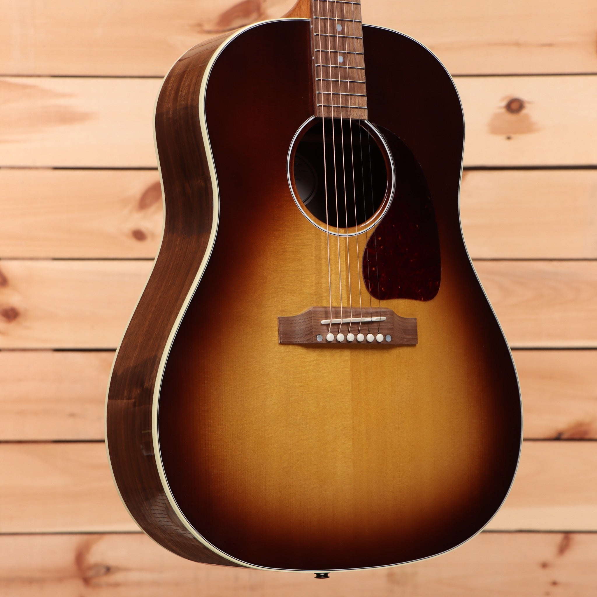 Gibson J45 Studio acoustic guitar walnut burst finish with white binding