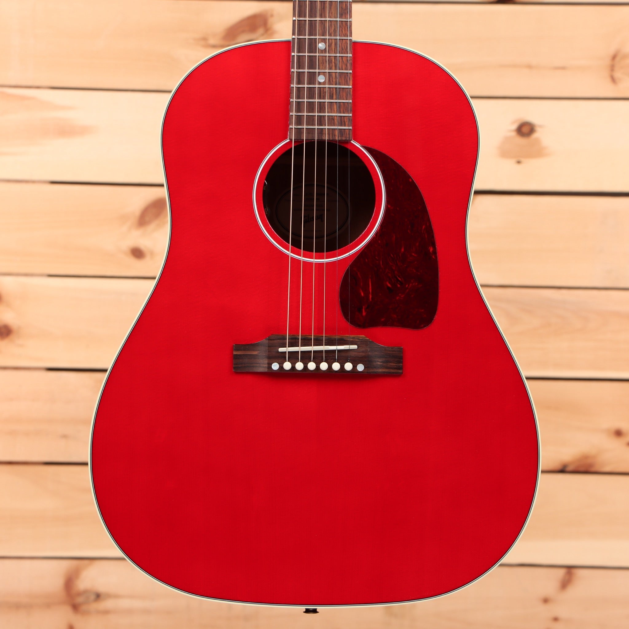 Gibson J45 Standard acoustic guitar cherry finish dreadnought with dark rosewood fretboard
