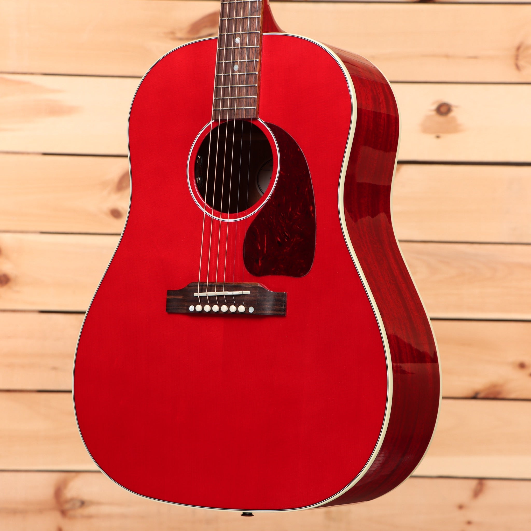 Gibson J45 Standard dreadnought acoustic guitar cherry finish with white binding