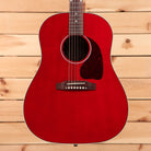Gibson J45 Standard acoustic guitar cherry finish with rosewood fretboard and pickguard