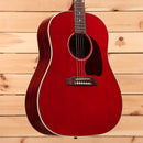 Gibson J45 Standard acoustic guitar cherry red finish with white binding