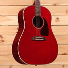 Gibson J45 Standard acoustic guitar cherry red finish with white binding
