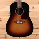 Gibson J45 Standard 12-string acoustic guitar vintage sunburst with white binding