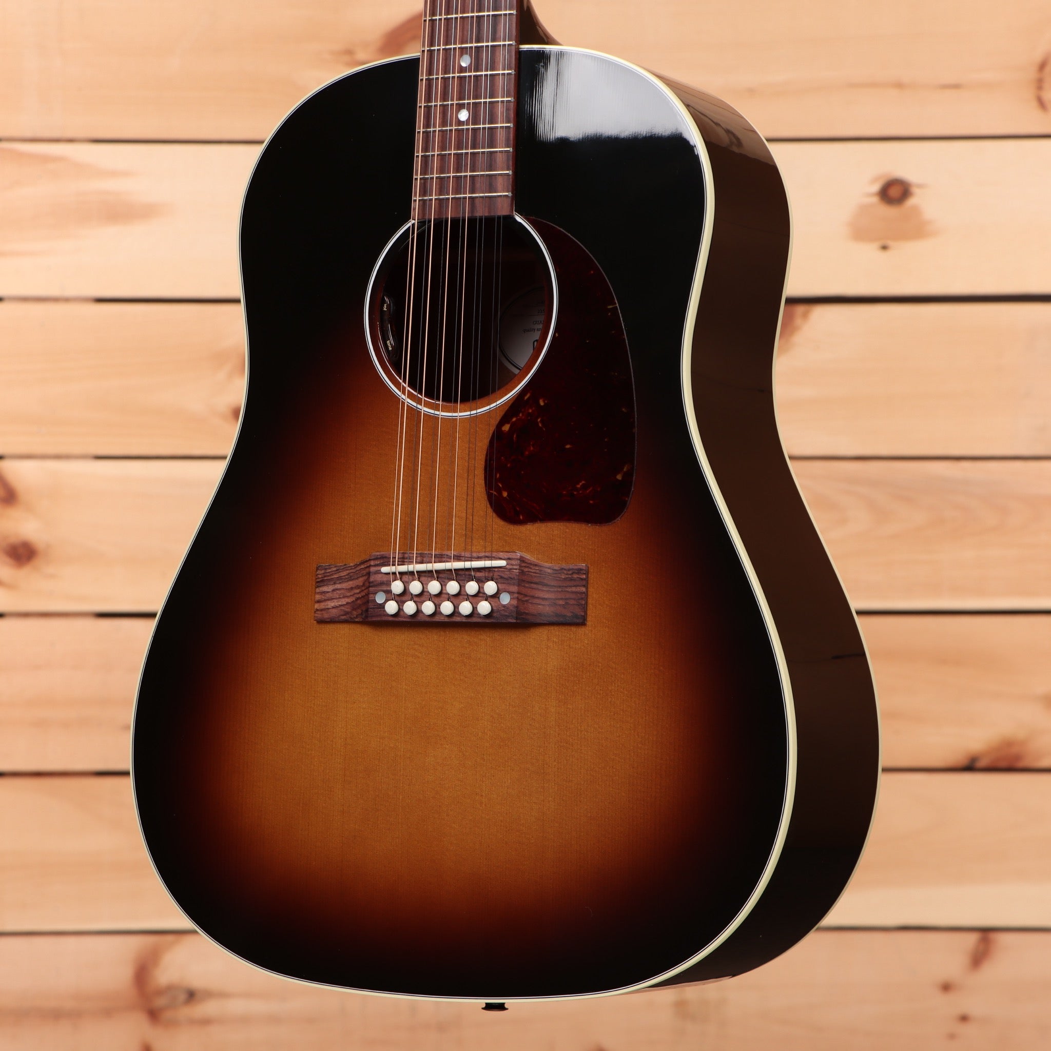 Gibson J45 Standard 12-String vintage sunburst dreadnought acoustic guitar with white binding