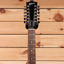 Gibson J45 Standard 12-string acoustic guitar vintage sunburst with rosewood fretboard