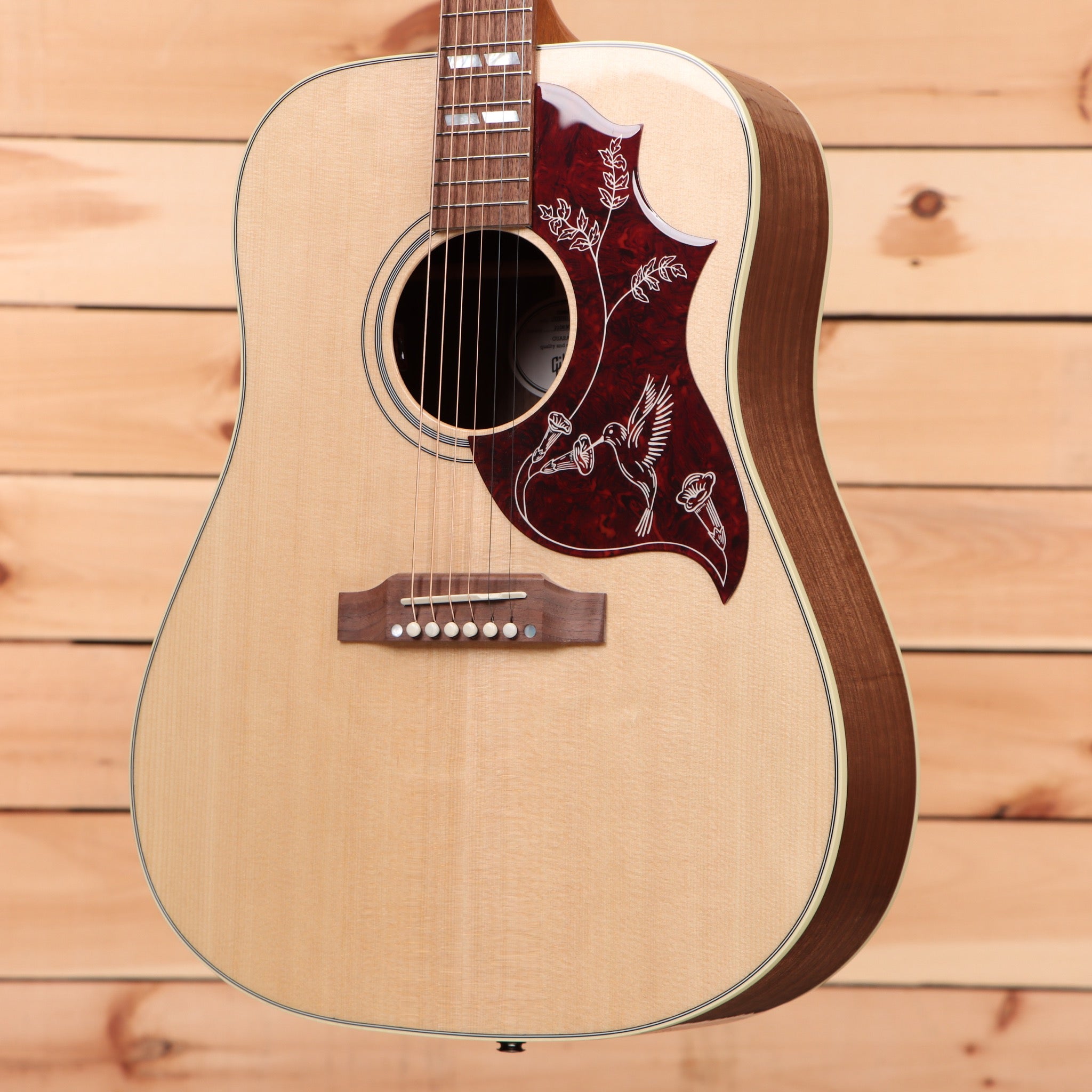 Gibson Hummingbird Studio Walnut acoustic guitar natural finish with burgundy pickguard inlay