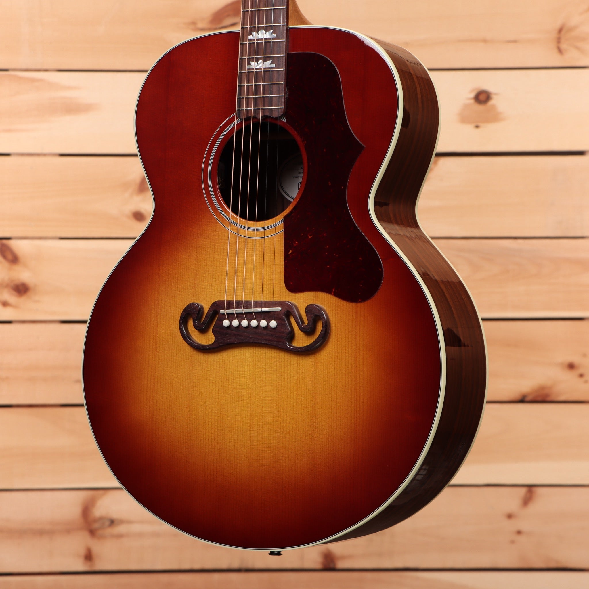 Gibson SJ200 Studio jumbo acoustic guitar Rosewood Burst with tortoiseshell pickguard