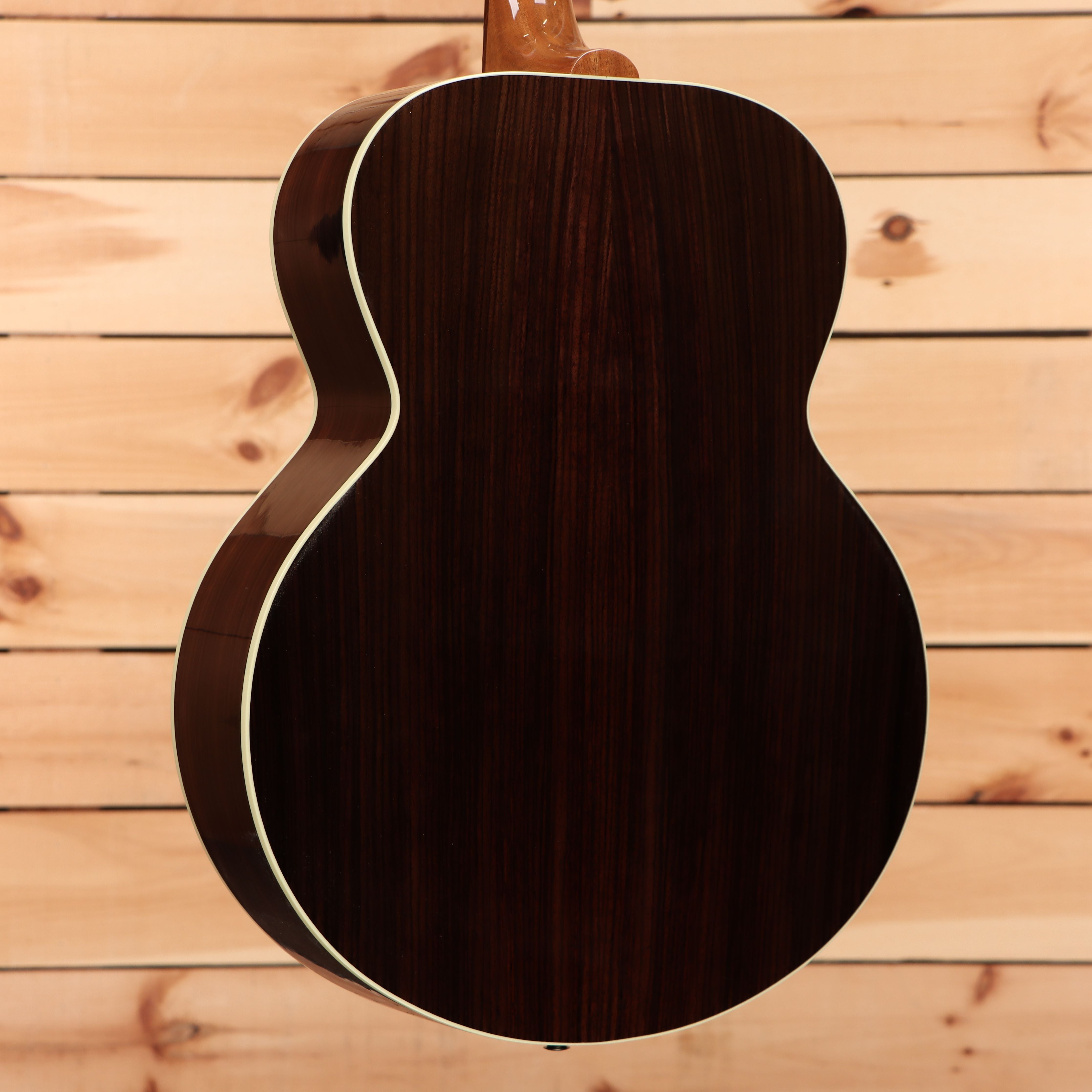 Gibson SJ200 Studio acoustic guitar Rosewood Burst with white binding and jumbo body shape