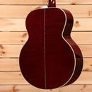Gibson SJ200 Standard jumbo acoustic guitar Wine Red with white binding and flamed maple back
