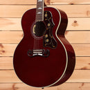Gibson SJ200 Standard acoustic guitar wine red with floral pickguard inlay