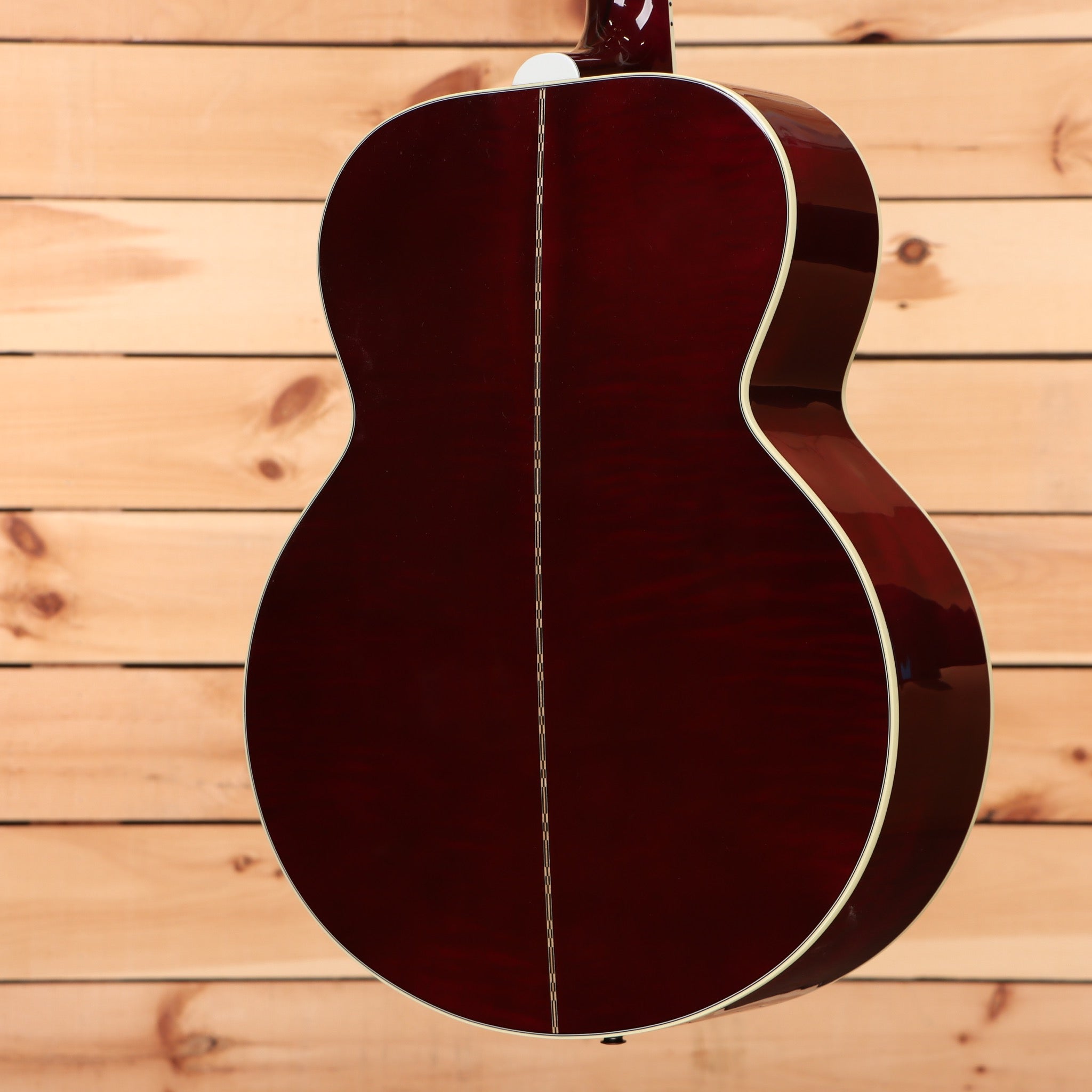 Gibson SJ200 Standard acoustic guitar wine red with white binding and jumbo body