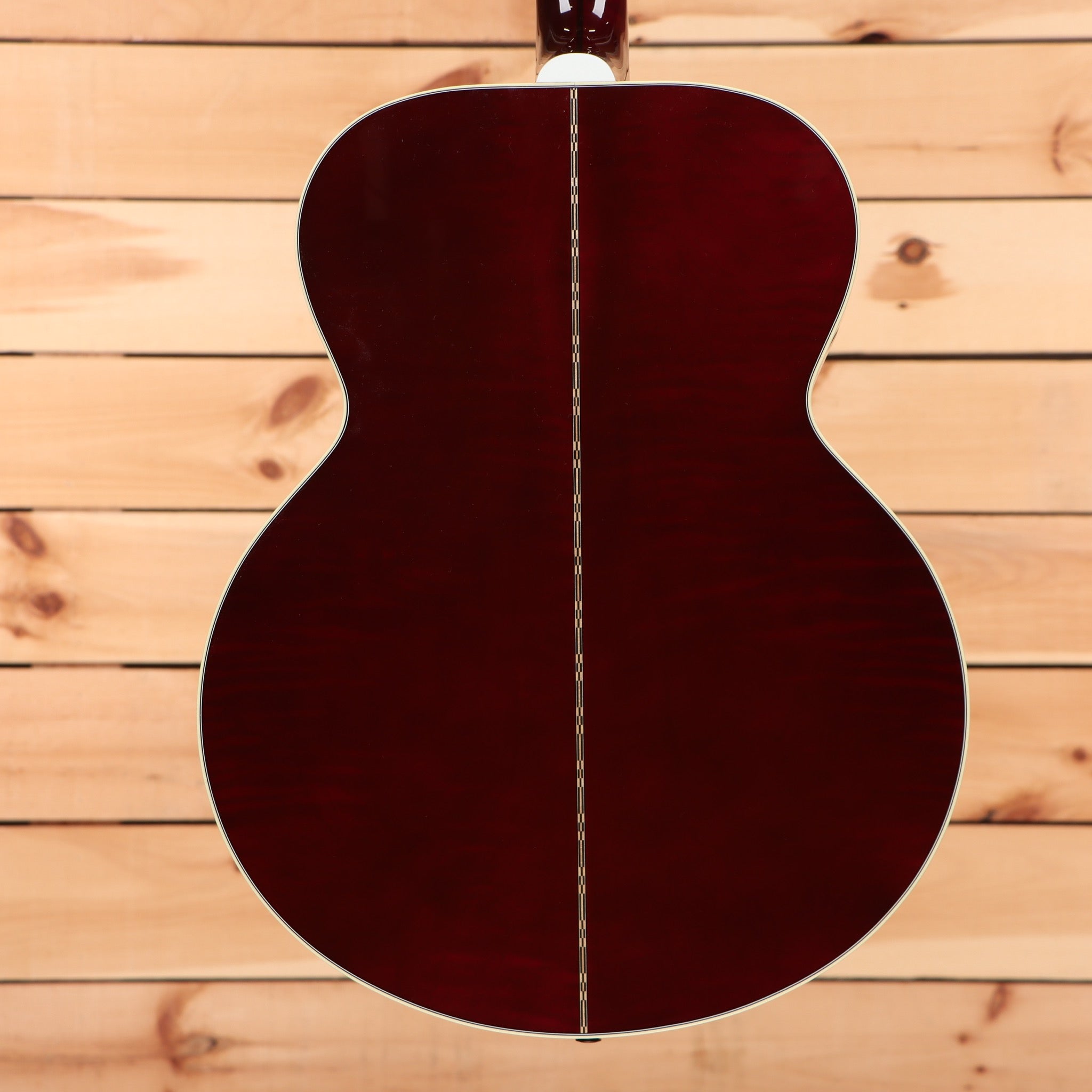 Gibson SJ200 Standard jumbo acoustic guitar wine red with white binding and center stripe