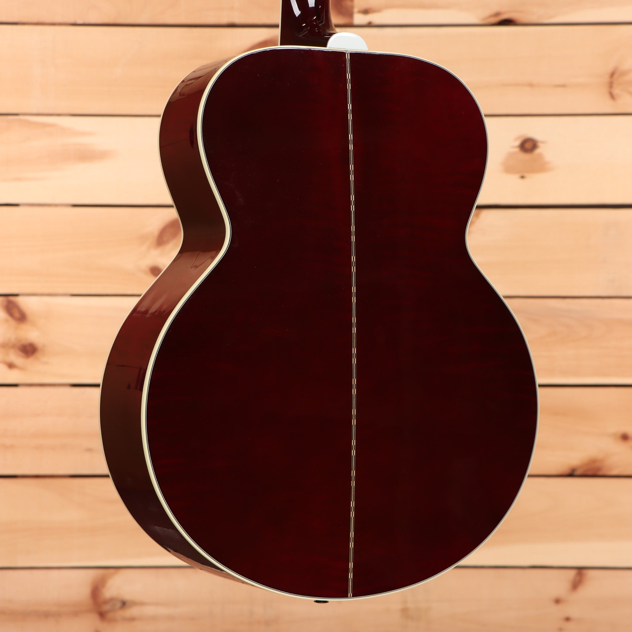 Gibson SJ200 Standard acoustic guitar wine red finish with white binding