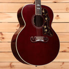 Gibson SJ200 Standard jumbo acoustic guitar wine red with floral pickguard inlay