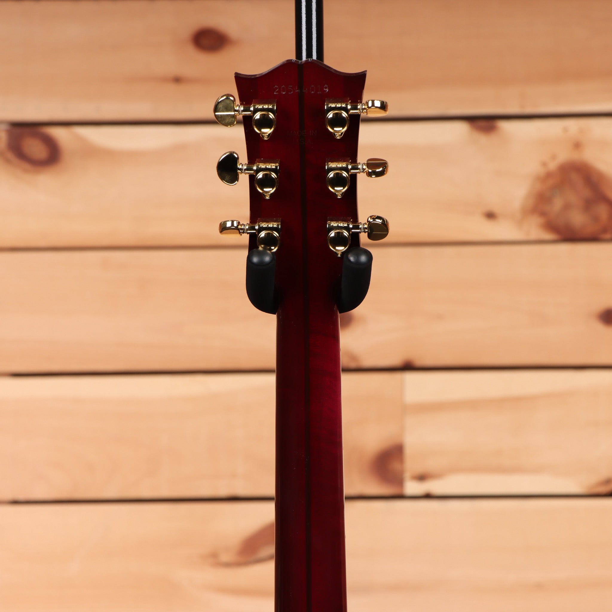 Gibson SJ200 Standard acoustic guitar wine red finish with gold tuning machines and black block inlays
